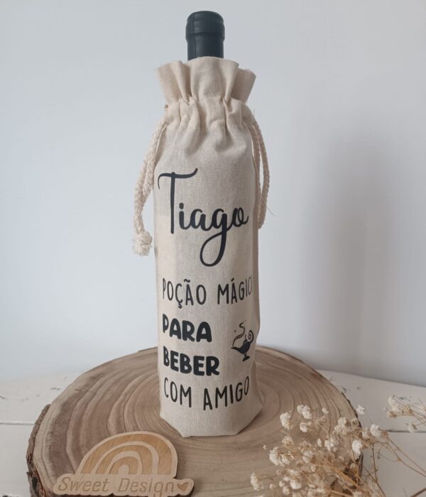 Saco para garrafa de vinho - Poção Mágica para beber com amigos (com nome)