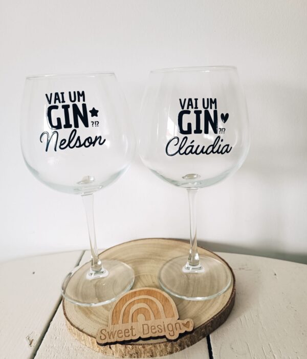 Conjunto Copos de Gin - Vai um Gin (com nome)