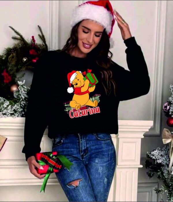 Pack Familia - Ursinho Pooh com presente de Natal (com nome) - Natal