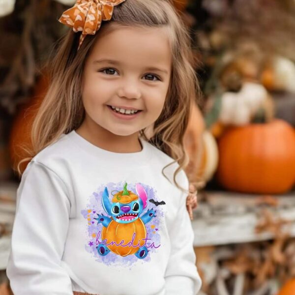 Sweat - Stitch no Halloween (com nome)