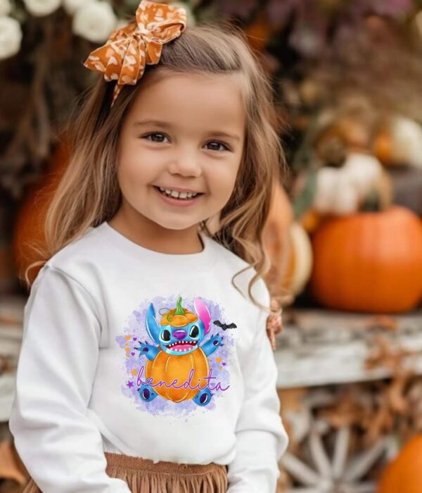 Sweat - Stitch no Halloween (com nome)
