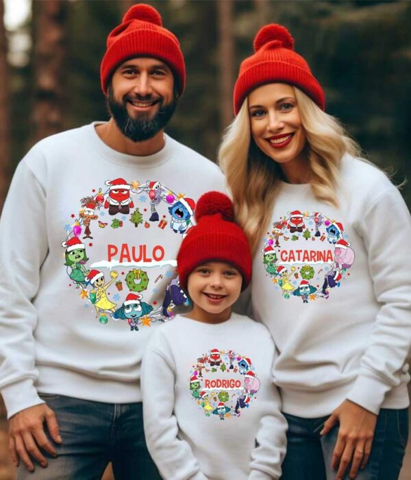 Pack Familia - Divertidamente - As emoções (com nome) - Natal