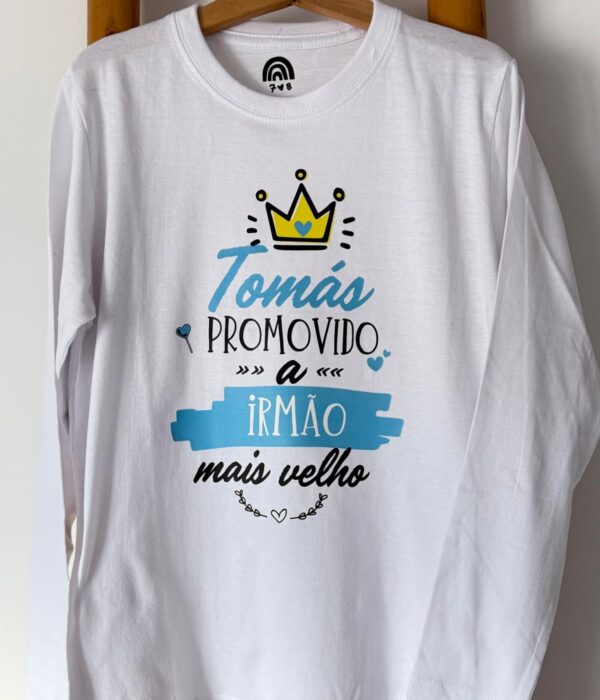 Longsleeve - Promovido a irmão mais velho (com nome)