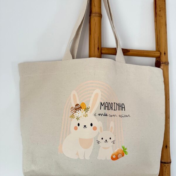 Saco Tote Bag Páscoa - Madrinha é mãe com açucar_2