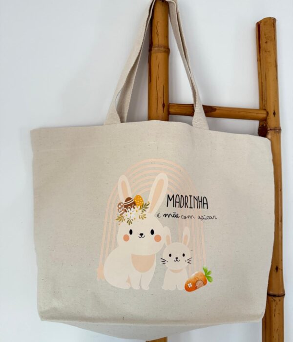 Saco Tote Bag Páscoa - Madrinha é mãe com açucar_2