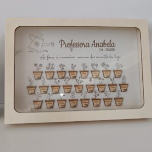 Quadro Moldura com nome de Professora e alunos (Final Ano Letivo)