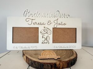 Moldura - Bodas de Ouro (50 - cinquenta anos com data)