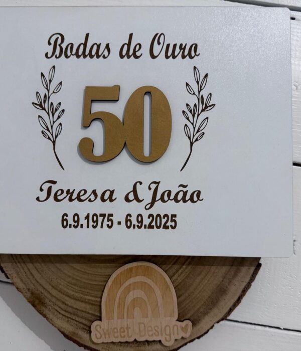 Livro de Honra/dedicatórias - Bodas de Ouro - 50 cinquenta anos de casados