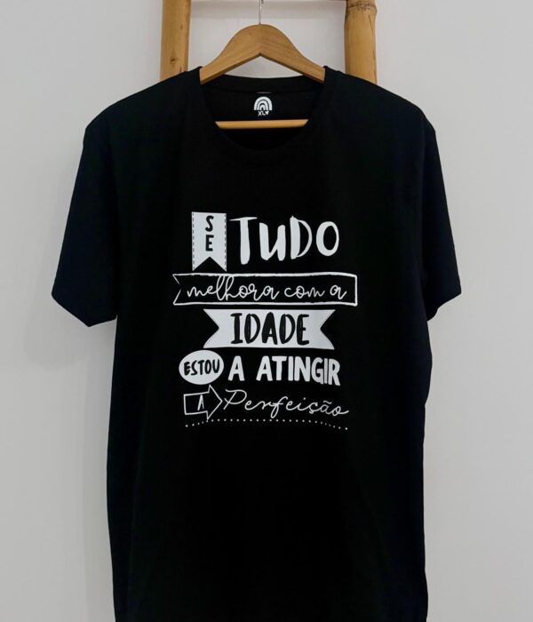 T-Shirt - Se tudo melhora com a idade, estou a atingir a perfeição