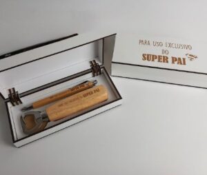 Conjunto descapsulador e caneta - Para uso exclusivo do super PAI