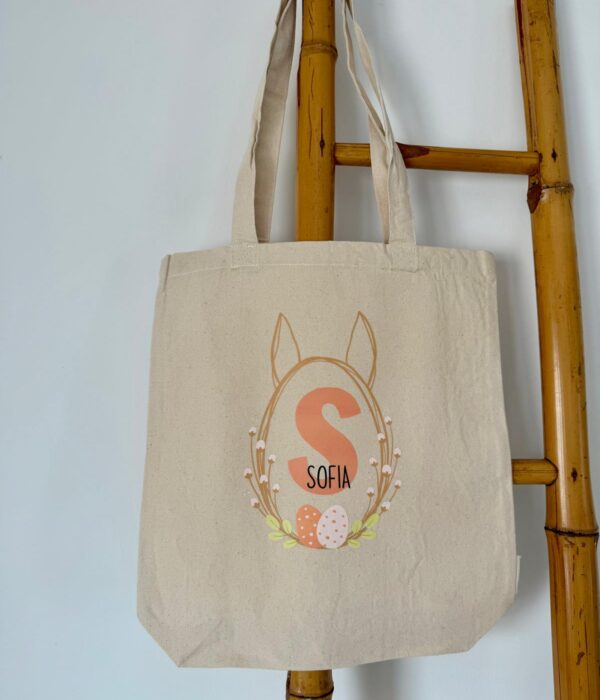 Saco Tote Bag Páscoa - Ovos da Páscoa (com nome)