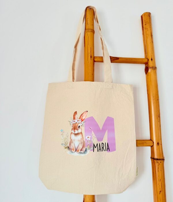 Saco Tote Bag Páscoa - Coelha da Páscoa_2 (com nome)