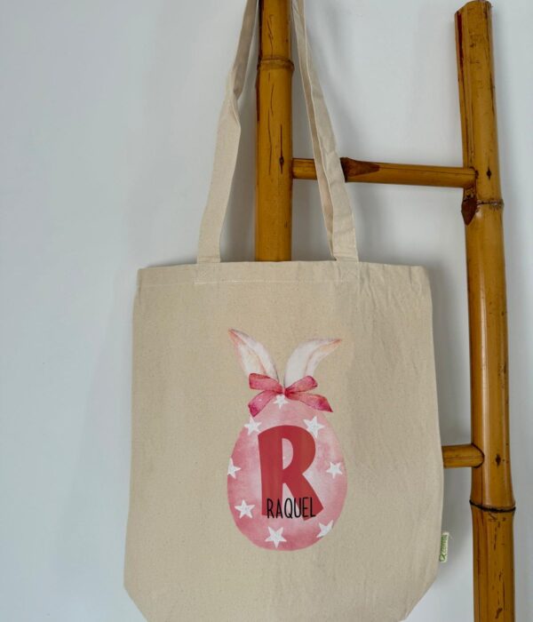 Saco Tote Bag Páscoa - Ovo da Páscoa (com nome)
