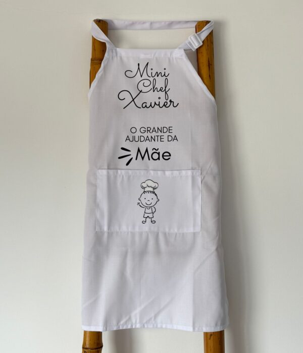 Avental - Mini Chef, o Grande ajudante da Mãe (com nome)