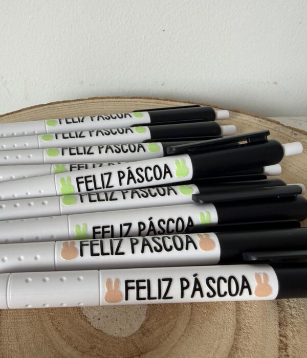 Caneta em plástico - Feliz Páscoa