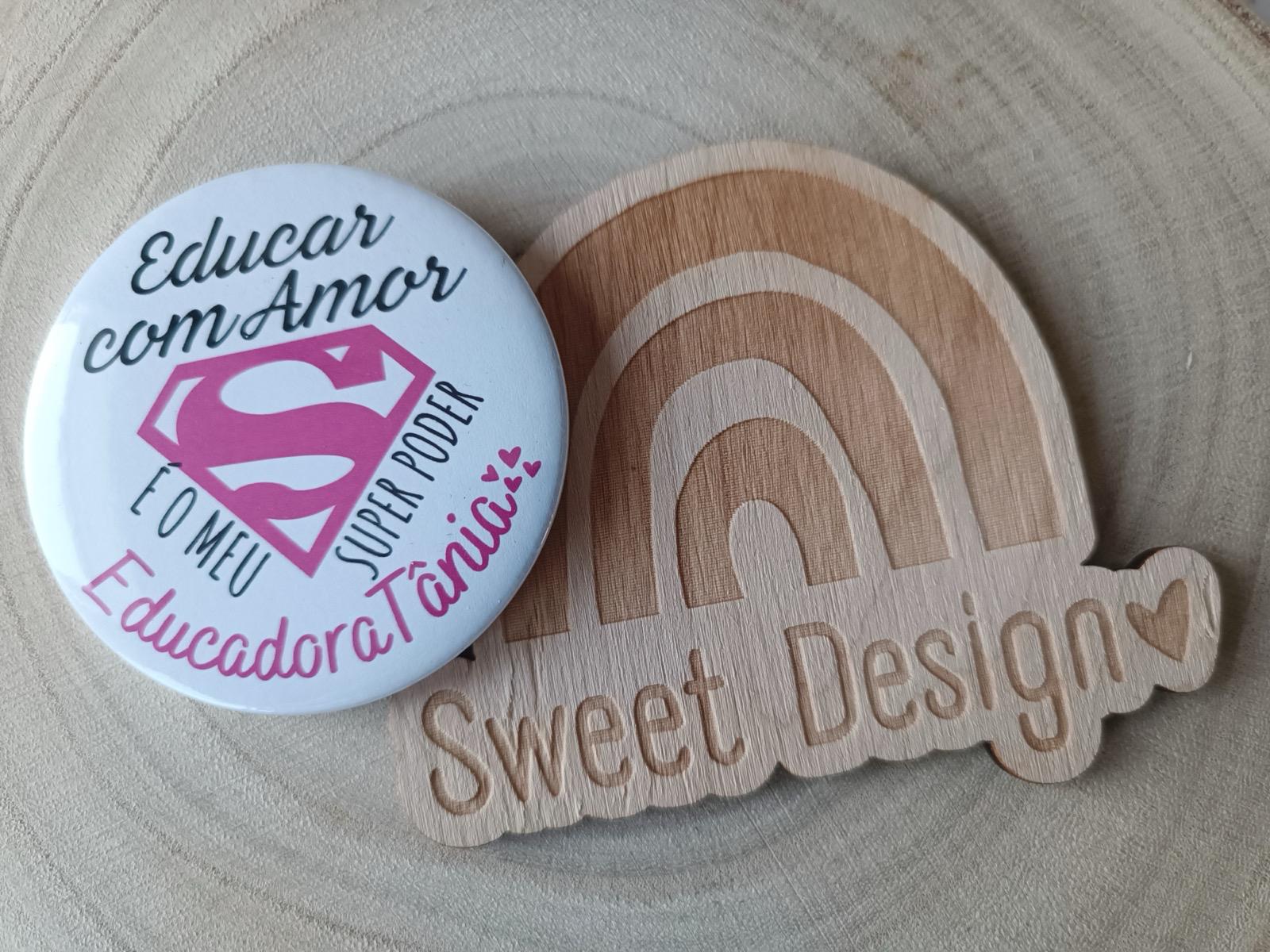 Simbolo Super Poder Crachá – Educar com Amor é o meu Super Poder (simbolo Super Heroína com ...