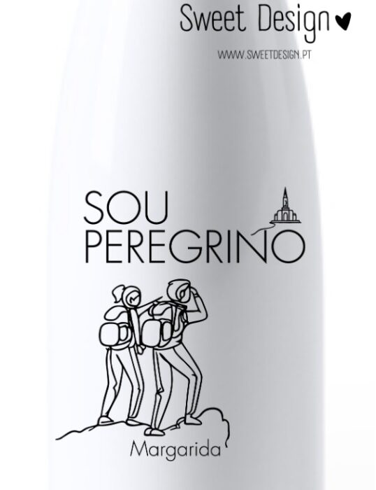 Garrafa metálica - Sou Peregrino (com nome)