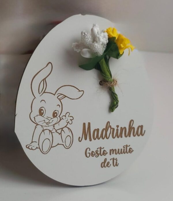 Iman Ovinho com ramo de flores - Gosto muito de ti Madrinha