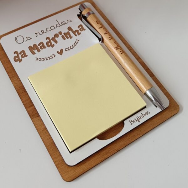 Suporte para post-it - Os recados da Madrinha