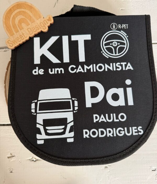 Conjunto Talheres e prato - Kit de almoço para um camionista (com nome do Pai)