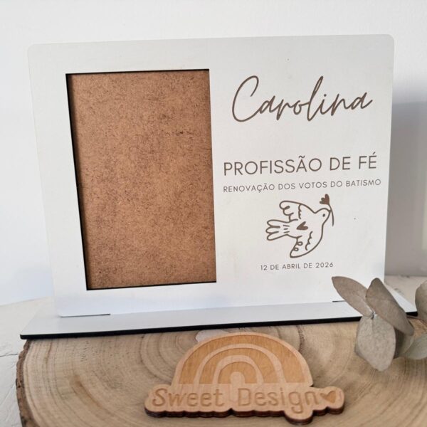 Moldura - Profissão de FÉ, Renovação dos votos do Batismo com espaço para foto