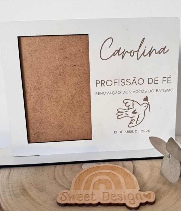 Moldura - Profissão de FÉ, Renovação dos votos do Batismo com espaço para foto