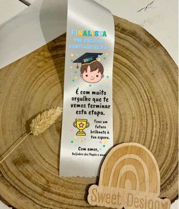 Fita Finalista/Académica - É com muito orgulho que te vemos terminar esta etapa, Tens um Futuro brilhante à tua espera - menino