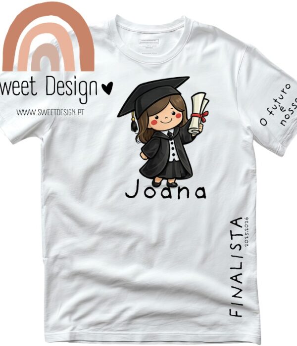 T-Shirt – Finalista - O Futuro é nosso (com nome) - menina