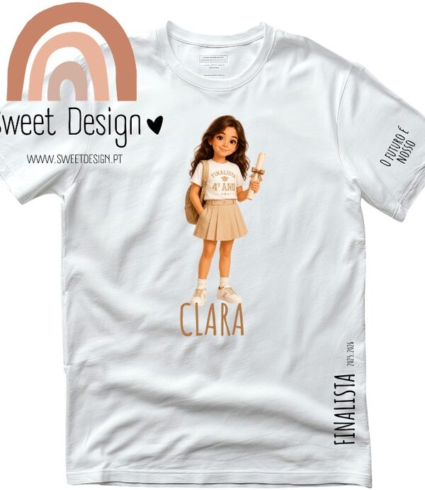 T-Shirt - Finalista 4º Ano - O Futuro é nosso (com nome) - menina