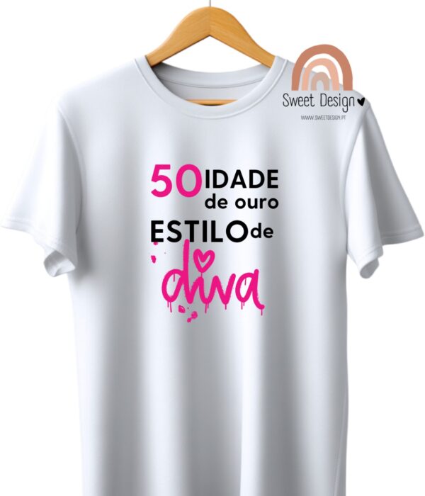 T-Shirt – 50 (idade) IDADE de ouro ESTILO de diva