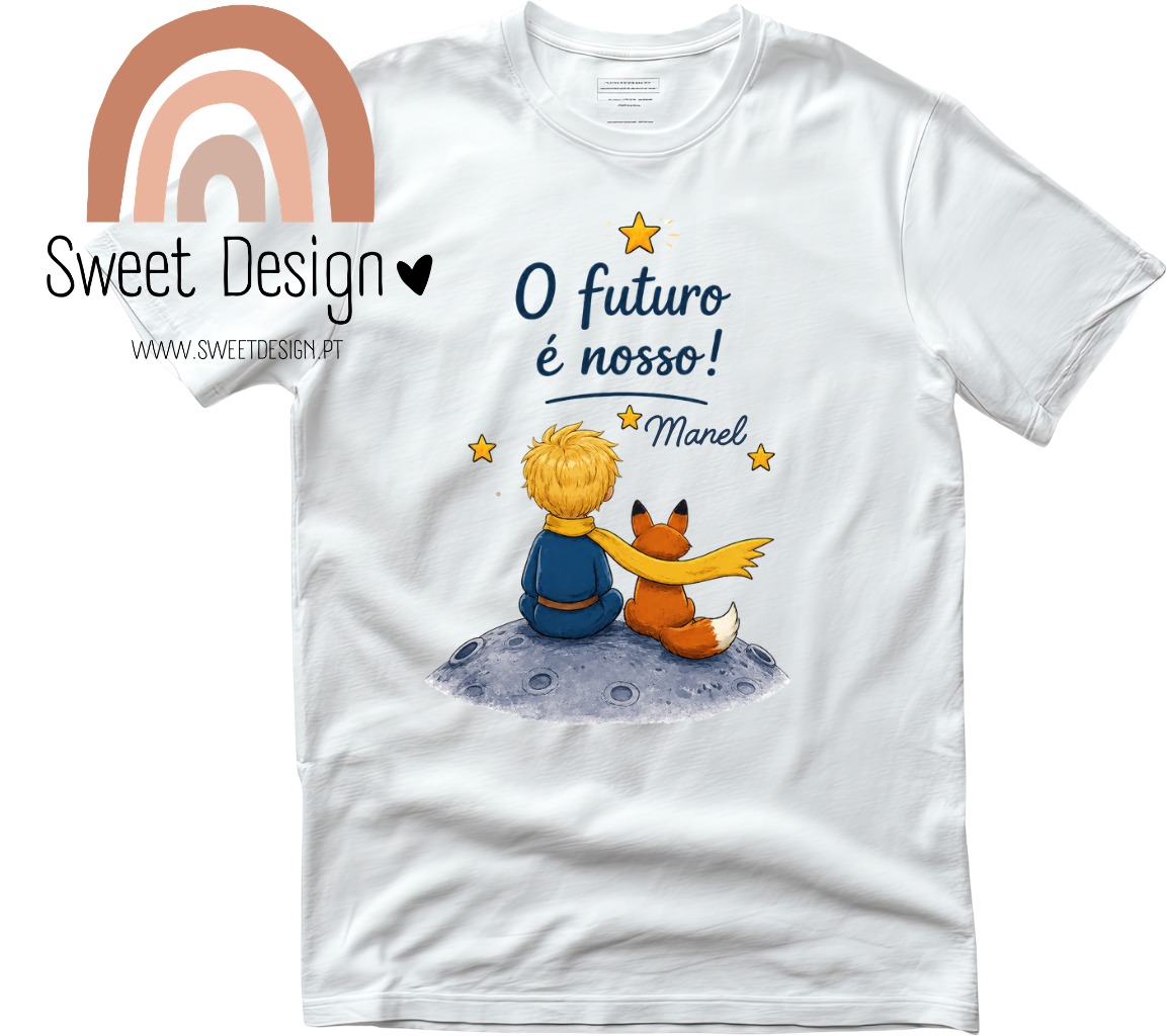 T-Shirt (Dia da Criança) – O Futuro é nosso (com nome) - menino - O Principezinho