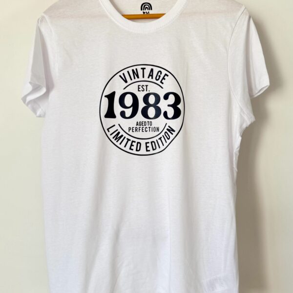 T-Shirt - Vintage 1983 Limited Edition (com ano)