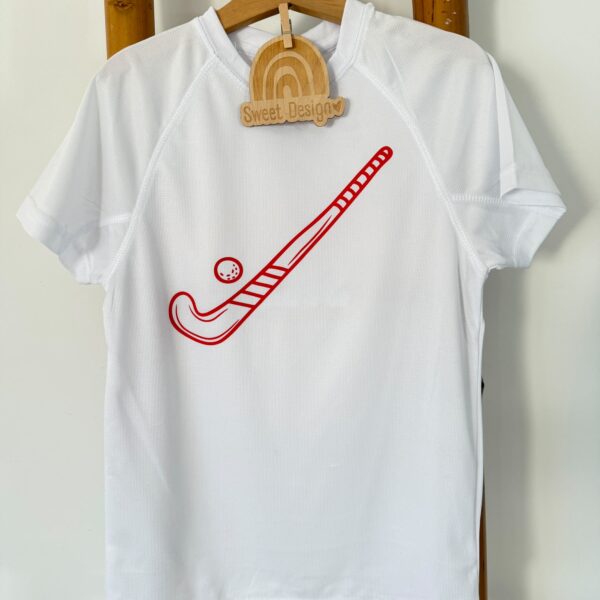 T-Shirt Técnica - Taco de Hóquei com nome do jogador