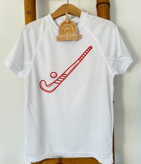 T-Shirt Técnica - Taco de Hóquei com nome do jogador