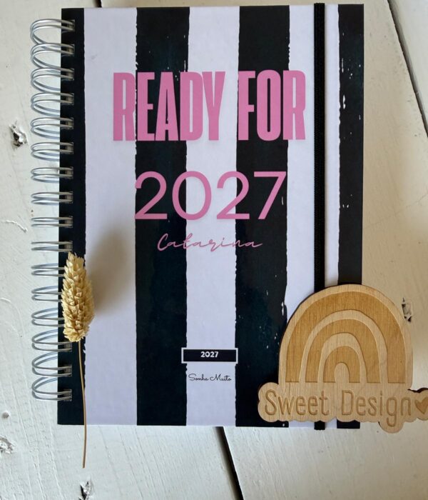 Agenda de argolas com capa dura - Ready for 2027